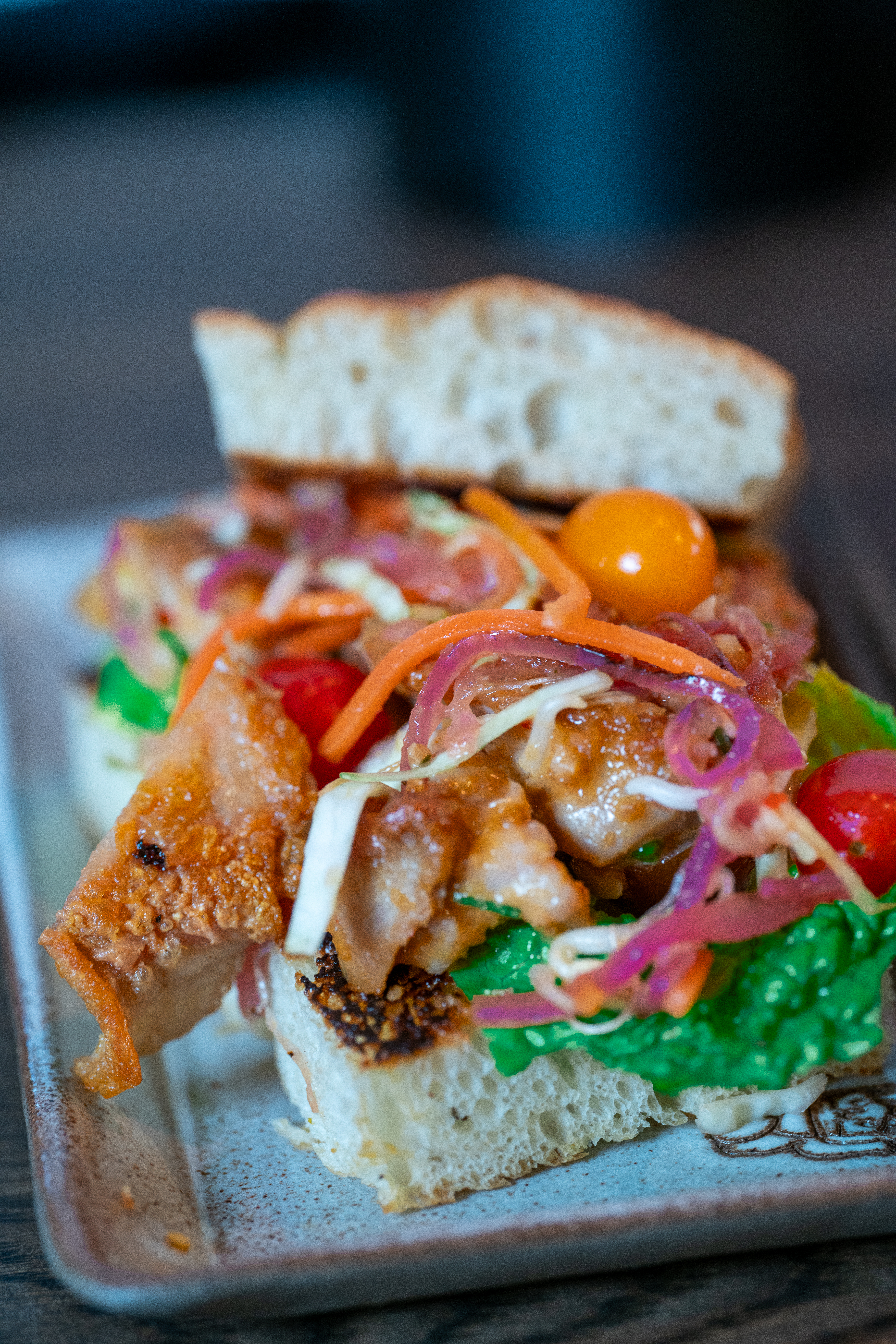 Satay chicken sandwich