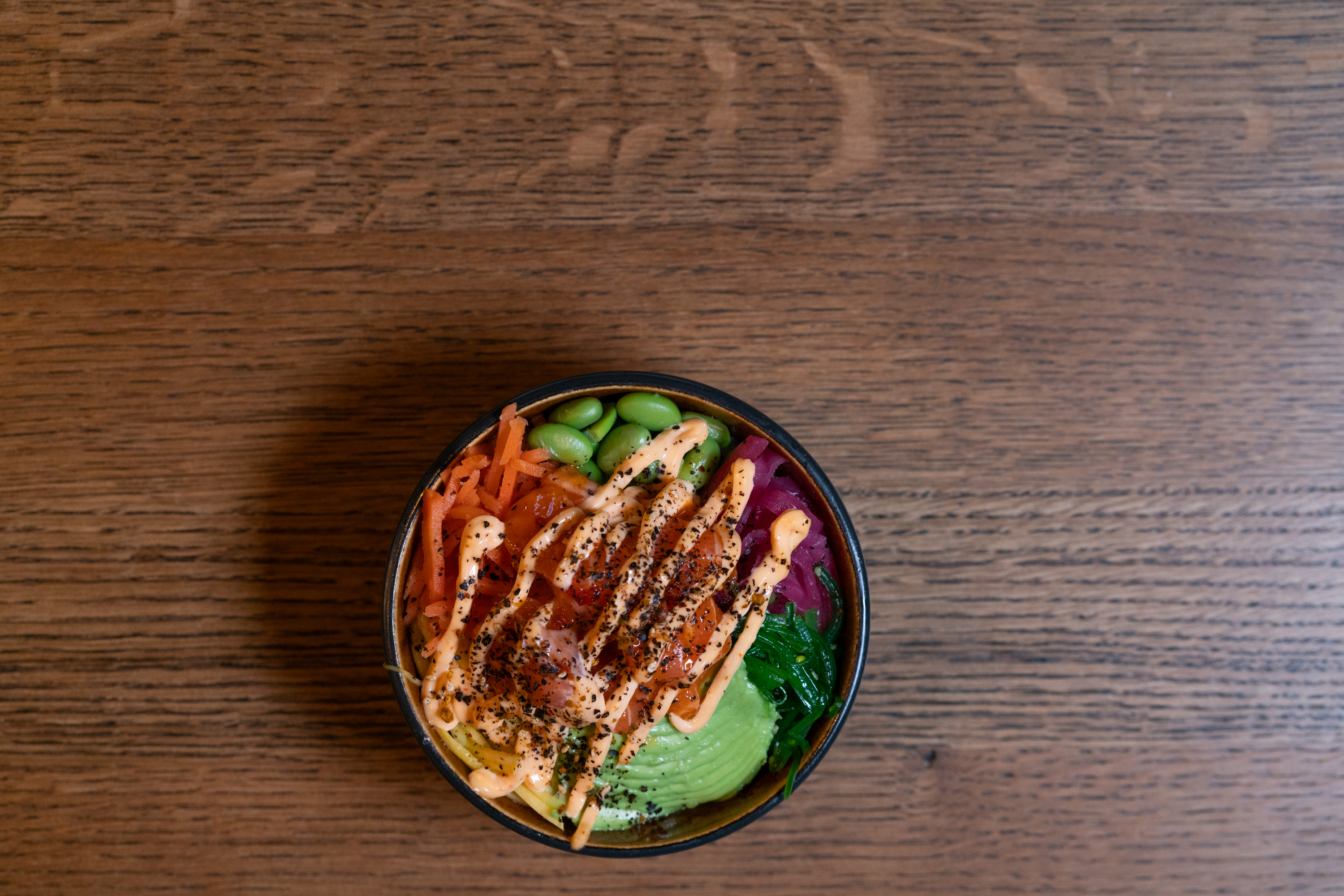 Lunch poke with soda